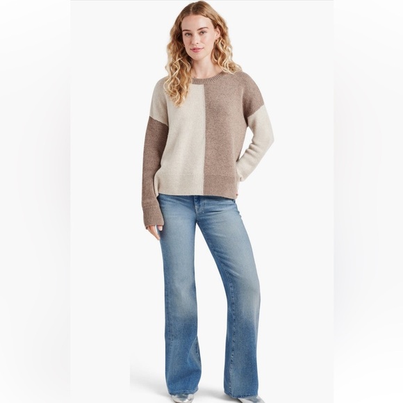 Splendid Sweater Amy Cashmere Wool Toast and Oat size L      NWT Rtl 168 - Picture 2 of 14